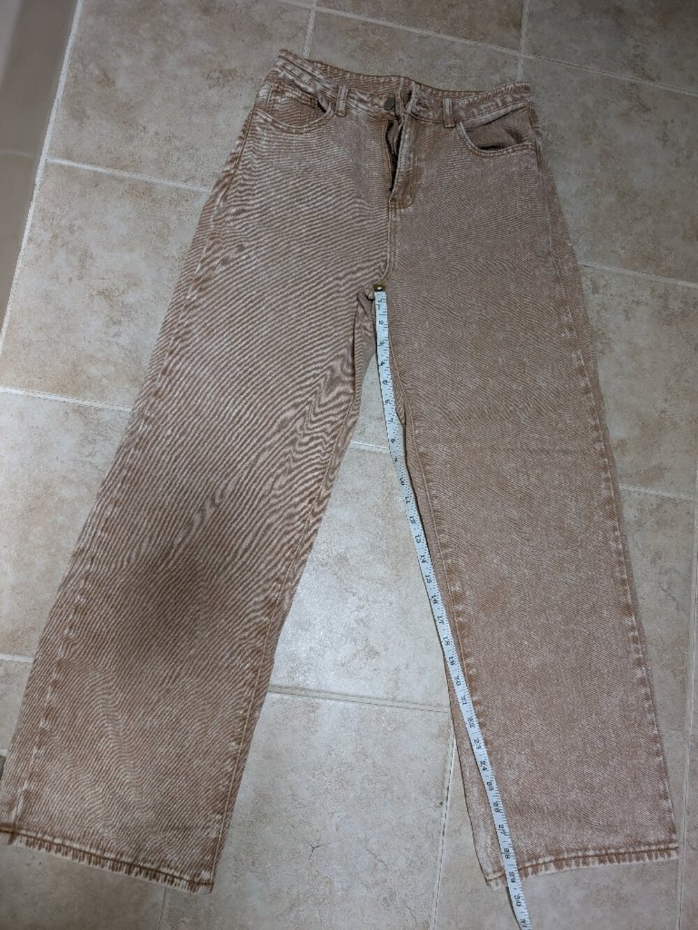 Brown wide leg jeans